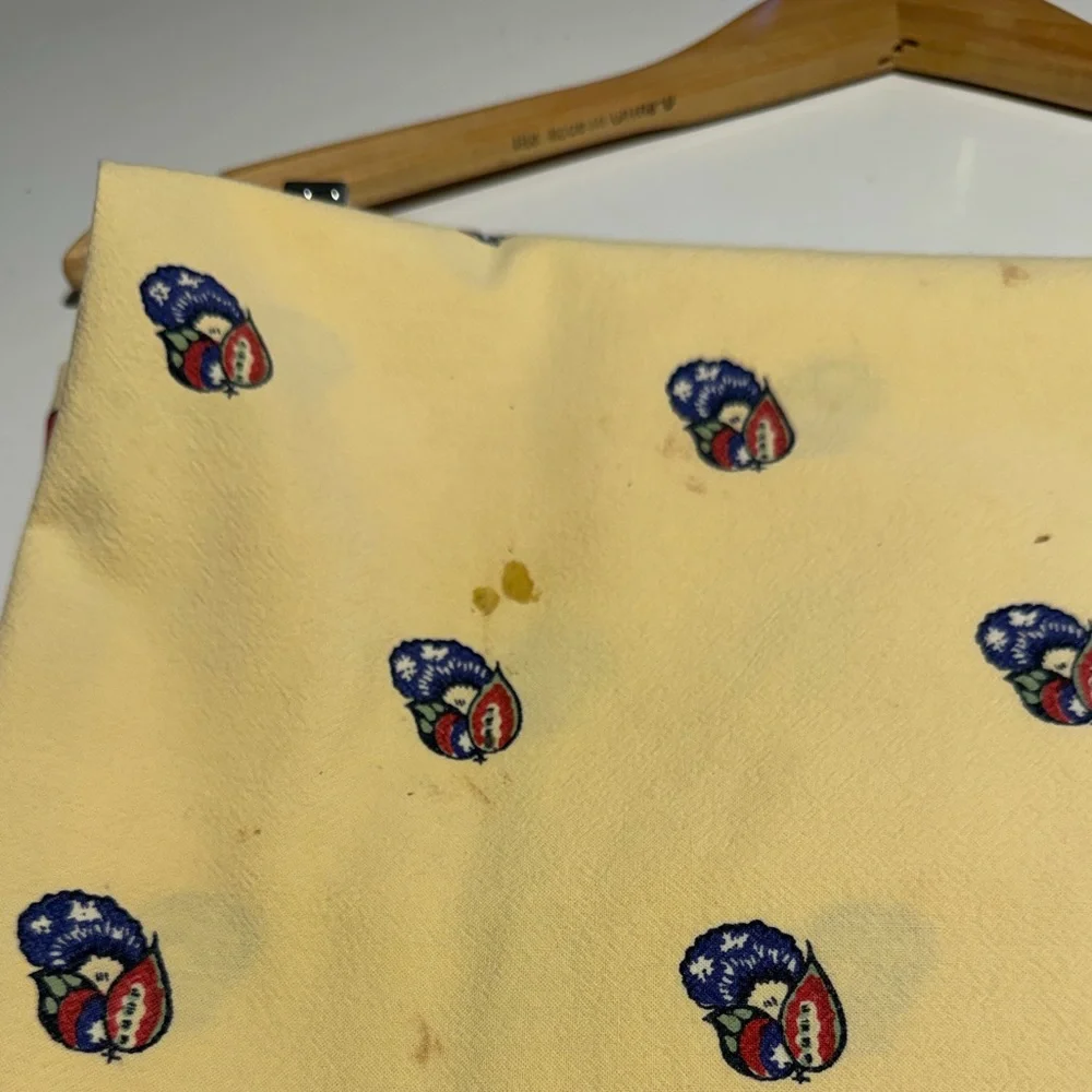 VTG Williams Sonoma French Provence Countryside Tablecloth Gold Red Navy